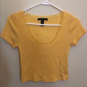 Yellow crop top